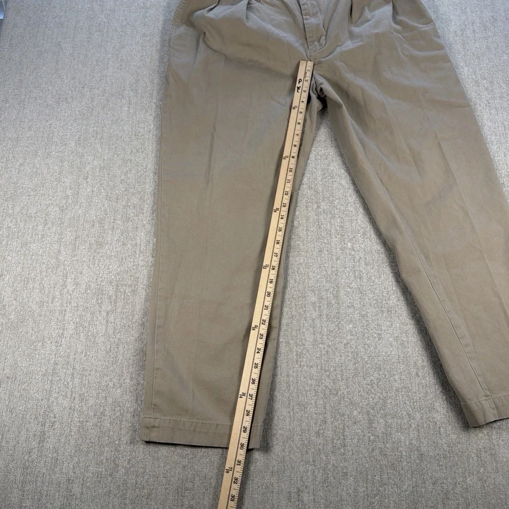 Polo‎ Ralph Lauren Men 35x30 Khaki Pleated Chino Trousers Preppy Casual